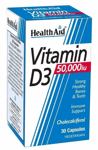 HealthAid Vitamin D3 50000iu - 30 Tablets