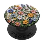 Bouquet de fleurs mixtes Fleurs sauvages Nature Botanique PopSockets PopGrip Adhésif