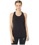 NIKE Women's W Nike Yoga Layer Tank Vest, Black/Dk Smoke Grey, M UK