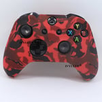 Punainen Camo-Soft silikonikuminen suojakuori Microsoft Xbox One -ohjaimen peliohjaimelle Musta Vihreä Sininen Punainen Camo