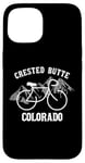 Coque pour iPhone 15 Graphique Biking Colorado Crested Butte