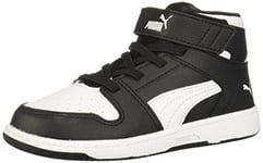 PUMA Men's Rebound Layup Sneaker, Black/White, 8 UK