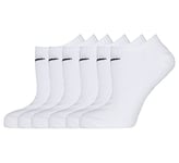 Nike U NK Everyday LTWT NS 6PR-Band Chaussettes Mixte Adulte, White/Black, FR : S (Taille Fabricant : S)