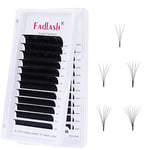 Fadlash Easy Fan Lashes C Curl 0.10 8-14mm Mixed Length Russian Lashes Natural Look Self Fanning Eye Lashes Automatic Blooming Russian Eyelashes Extensions(0.10-C-814)