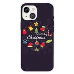 iPhone 15 Plus Flexibel Plast Jule Skal - Merry Christmas - Julpynt