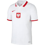 Nike Homme Poland 2020 Stadium Home T-Shirt, White/Sport Red, Large