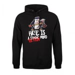 Psycho Penguin Mens Hate Is The Right Word Hoodie - L