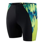 Speedo Eco Endurance+ Splice Mid Length Jammers de natation Homme, Noir/Vert, XXS