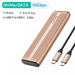 M.2 NGFF NVME SSD SATA to USB 3.2 Type-C Enclosure Case Converter Adapter UASP