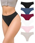 READY TO LOVE String Femme Sexy Chic Douillet Tanga Femme String Sexy Tongs Taille Haute Simples Et éLéGantes pour Femmes Lingerie Femme Lot Culotte Femme Lot De 6(S)