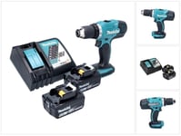 Makita DDF 453 RG akkuporakone 18 V 42 Nm + 2x akku 6,0 Ah + laturi