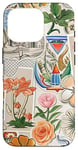 Coque pour iPhone 16 Pro Illustrations exquises de collage mondial de flore et de faune