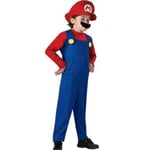 Super Mario uigi Cosplay Kostym Vuxen Barn Fancy Dress Outfit Party Fancy Dress Mario Red Boy L