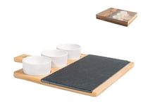 Set 5 Pieces Appetizer in Slate and Bamboo, Brand H&H