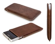 caseroxx Business-Line Case for Sony Xperia Z1 COMPACT  in brown made of faux le