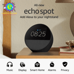 All-New Echo Spot (2024 Release), Smart Alarm Clock with Vibrant Sound + Alexa,