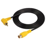 Câble d'extension RCA,câble audio stéréo RCA mâle à femelle à 90 degrés,plaqué or compatible avec haut-parleur (4.9 FT Male to Female)