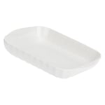 la Porcellana Pieve Plat de Cuisson rectangulaire cm 36 x 24 dans Une boîte Cadeau, Blanc