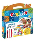 Carioca Mallette spéciale Couleur Set | Mallette avec matériel pour Dessiner des marqueurs, Crayons de Couleurs et cires | Papier à Dessin Inclus | 37 pièces