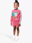 Fabric Flavours Kids' Peppa Pig Sweatshirt & Jogger Shorts Set, Pink/Multi