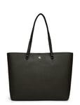 Lauren Ralph Lauren Crosshatch Leather Large Karly Tote Svart