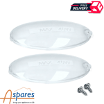 2X AEG John Lewis Cooker Hood Extractor Fan Bulb Lamp Light Oval Lens Covers