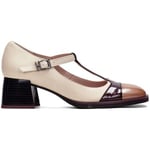 Chaussures Hispanitas  ZAPATOS DE TACÓN T-STRAP PIEL  BEIGE  MILAN CHI243595