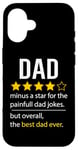 Coque pour iPhone 16 Drôle papa fête des pères blague humour papa fils fille papa papa papa