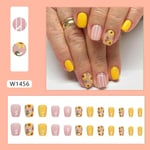 Long Ballerina False Nails Sunflower Press on Nails Fashion Nail Tips  DIY