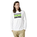 Fox Racing T- Shirt Kawasaki Stripes à Manches Longues Homme, Blanc, s