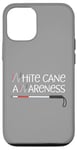 Coque pour iPhone 13 White Cane Awareness TVI O and M Mobility Month Homme Femme