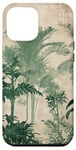 iPhone 13 Pro Max Green Tropical Plants Trees Pattern Phone Cover Case