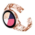 Samsung Galaxy Watch 4 40mm Lyxigt armband med glittrande stenar, roséguld