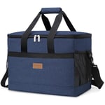 Lifewit Sac Isotherme, Sac de Repas pour Hommes Femmes Enfants, Sac glaciere Souple, Sac à Déjeuner, Lunch Bag Isotherme, Travail, Voyage, Plage, Pique-Nique, 30L, Bleu foncé