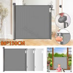 Pet Safety Gate Retractable Dog Barrier Folding Home Doorway Stair Guard UK