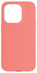 Coque pour iPhone 15 Pro Couleur rose corail simple