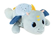 JEMINI- Leon Le Dragon Peluche Musicale et Lumineuse +/-34 cm, 023965, Blanc