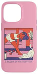 iPhone 14 Pro Max Fluffy Cat Yoga Stretch Cozy Home Yoga Cute Retro Comic Case