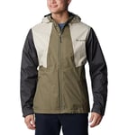 Columbia Men's Inner Limits Jacket, Waterproof Rain Jacket, Stone Green/Shark/Dark Stone, Size L