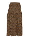 Just Female Fiji Maxi Skirt Knälång Kjol Gul [Color: LITTLE FLOWER AOP ][Sex: Women ][Sizes: S,L ]