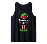 The Bookworm Elf Matching Family Christmas Book Lover Worm Tank Top