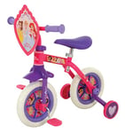 Disney Princess 2-In-1 Training Toddler Bike - Convertible Training & Balance Bike for 2+ Years Girls & Boys with Removable Pedals & Stabilisers - Adjustable 10 Inches Bikes for Kids