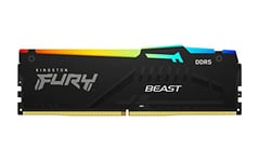 Kingston FURY Beast Black RGB 16GB (2x8GB) 5600MT/s DDR5 CL40 DIMM Desktop Gaming Memory Kit of 2 - KF556C40BBAK2-16