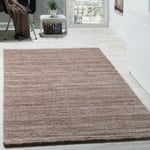 Paco Home - Tapis Moderne Salon Poils Ras Confortable Chiné Prix Avantageux En Couleur Beige 70x140 cm