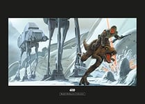 Komar Star Wars Classic RMQ Hoth Battle Ground – Taille : 70 x 50 cm Tableau mural (sans cadre)