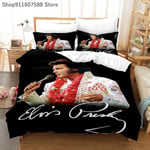 3D Elvis Presley Sängkläder Set Mode 3D Täcke Set Lyxigt Sängöverdrag För Vuxna Sovrums Dekoration 240x220cm Sängkläder Set 10 Eu King 220x240cm