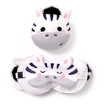 Relaxeazzz Coussin de Voyage avec Masque Bali la Zebra - Animaux Doux