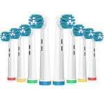 AnjoCare Replacement Toothbrush Heads for Oral B, 8 Pack Electric Toothbrush Heads, Cross Action Brush Heads Compatible with Oral B Professional Care/Vitality/Pro/Smart/Genius Series...