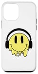 Coque pour iPhone 12 mini Sourire jaune fondant drôle souriant visage dégoulinant mignon