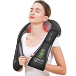 SNAILAX Appareil de massage pour le cou sans fil - Masseur pour épaules et cou chauffant, massage de la nuque et du dos, taille, pied, oreiller de massage électrique Cadeau Noël/Femme/Homme